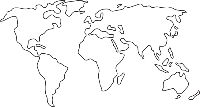 Outline map of the world